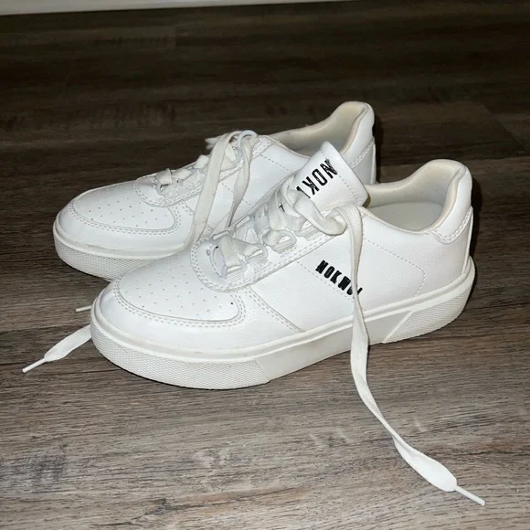 nokwol Shoes Nokwol White Sneakers Platform Black Logo Poshmark